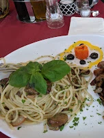 Filetto Funghi Mit Spaghetti Aglio E Olio